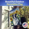 Borzoi 1 in Sunflowers House Flag