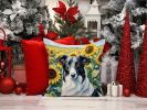 Borzoi 6034 In Sunflowers Throw Pillow