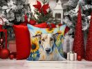 Borzoi 6035 In Sunflowers Throw Pillow