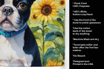 Boston Terrier in Sunflowers Kitchen Towel