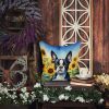 Boston Terrier 6036 In Sunflowers Throw Pillow
