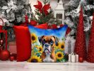 Boxer 6037 In Sunflowers Throw Pillow