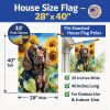 Boykin Spaniel in Sunflowers House Flag