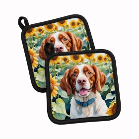 Brittany 6040 In Sunflowers Pair of Potholders