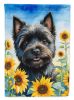 Cairn Terrier 1 in Sunflowers House Flag