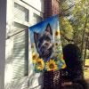 Cairn Terrier 1 in Sunflowers House Flag