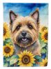 Cairn Terrier 2 in Sunflowers House Flag
