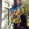 Cairn Terrier 2 in Sunflowers House Flag