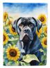 Cane Corso in Sunflowers House Flag
