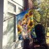 Chihuahua 1 in Sunflowers House Flag