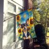 Chihuahua 2 in Sunflowers House Flag