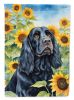 Cocker Spaniel 3 in Sunflowers House Flag