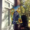 Cocker Spaniel 3 in Sunflowers House Flag