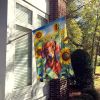 Dachshund 1 in Sunflowers House Flag