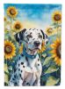 Dalmatian in Sunflowers House Flag