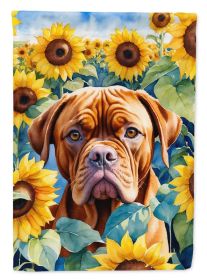 Dogue de Bordeaux in Sunflowers House Flag