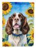 English Springer Spaniel in Sunflowers House Flag