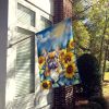 French Bulldog 1 in Sunflowers House Flag