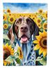 German Shorthaired Pointer in Sunflowers House Flag