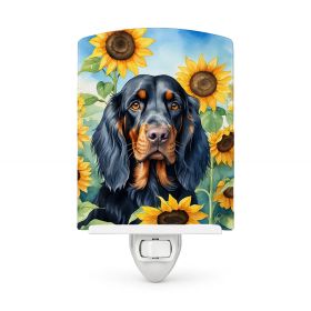 Gordon Setter 6090 In Sunflowers Ceramic Night Light