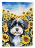 Havanese in Sunflowers House Flag