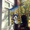 Havanese in Sunflowers House Flag