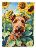 Irish Terrier in Sunflowers House Flag