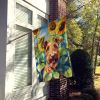 Irish Terrier in Sunflowers House Flag