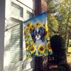 Japanese Chin 1 in Sunflowers House Flag