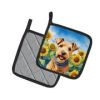 Lakeland Terrier in Sunflowers Pair of Potholders