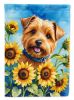 Norfolk Terrier in Sunflowers House Flag