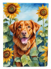 Nova Scotia Duck Tolling Retriever in Sunflowers House Flag