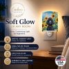 Poodle - Black - in Sunflowers Ceramic Nightlight
