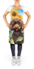 Poodle - Chocolate - in Sunflowers Apron