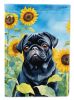 Pug 1 in Sunflowers House Flag