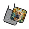 Shar Pei in Sunflowers Pair of Potholders
