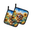 Mastiff - Tibetan - in Sunflowers Pair of Potholders