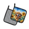 Mastiff - Tibetan - in Sunflowers Pair of Potholders