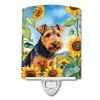 Welsh Terrier in Sunflowers Ceramic Nightlight