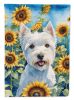 Westie 1 in Sunflowers House Flag