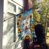 Westie 1 in Sunflowers House Flag