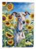 Whippet in Sunflowers House Flag