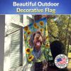 Wirehaired Pointing Griffon in Sunflowers House Flag