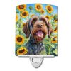 Wirehaired Pointing Griffon in Sunflowers Ceramic Nightlight
