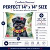 Affenpinscher 6344 Luau Throw Pillow