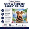 Airedale Terrier 6347 Luau Throw Pillow