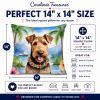 Airedale Terrier 6347 Luau Throw Pillow