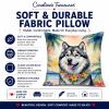 Alaskan Malamute 6349 Luau Throw Pillow