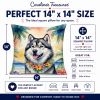 Alaskan Malamute 6349 Luau Throw Pillow