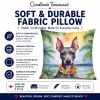 American Hairless Terrier 6354 Luau Throw Pillow